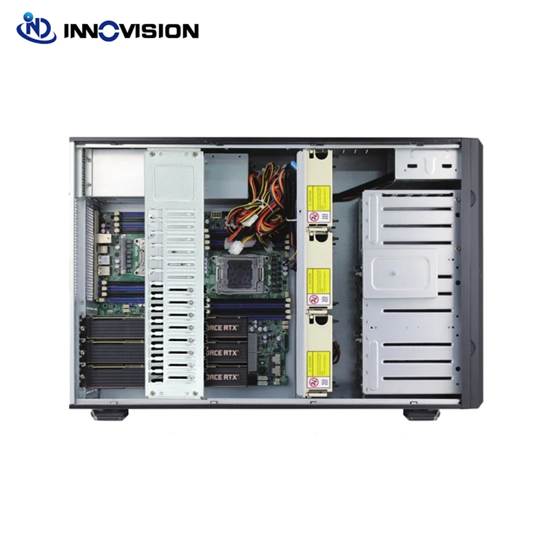 

Factory 4U GPU Tower case 8 Bay HDD Hotswap Enclourse Full Tower E-ATX Server Chassis with 8 Expansion Slot