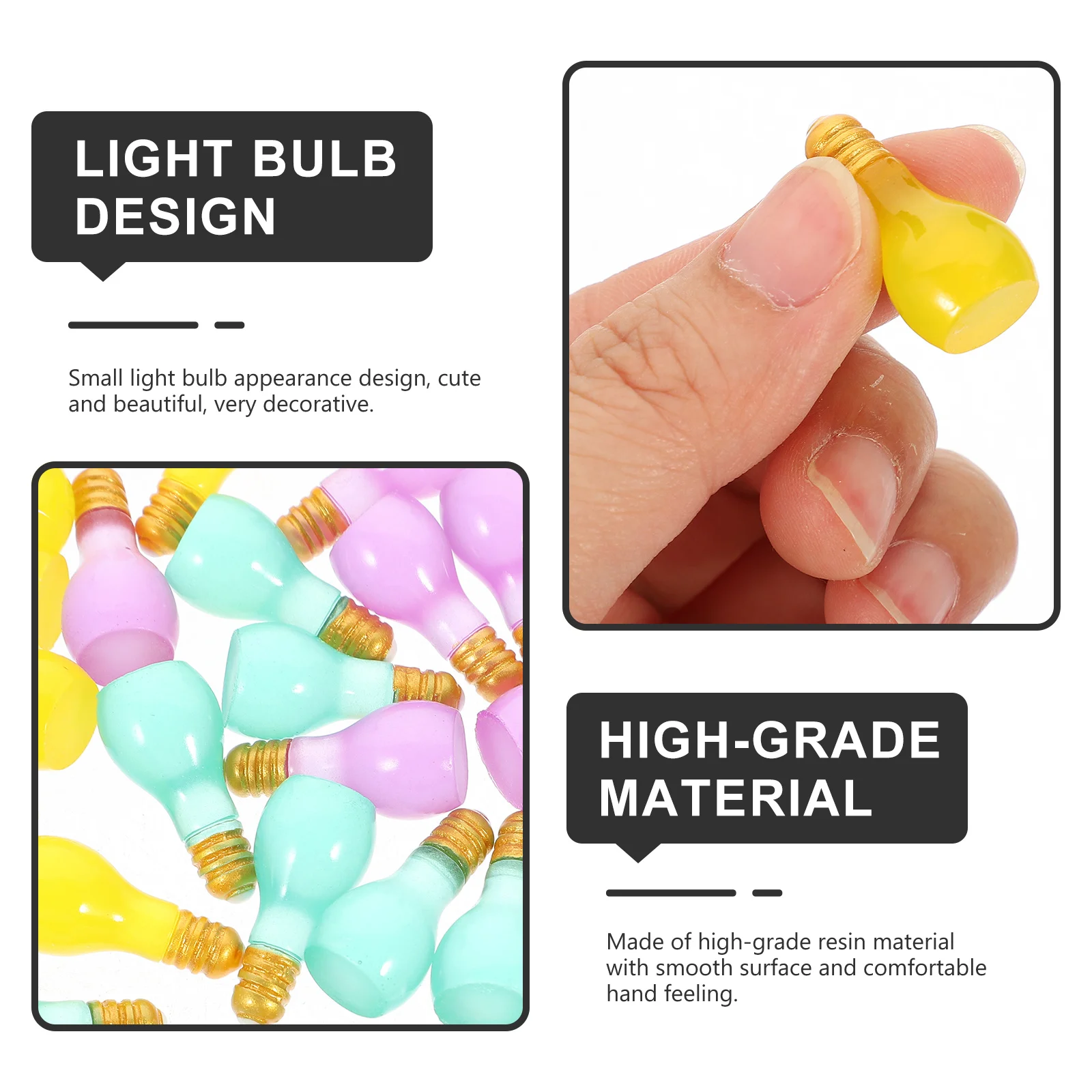 

30Pcs Resin Mini Bulb Charms Kawaii Jewelry Making Accessory Night Glow Crafts Miniature DIY Accessories Mini Accessories