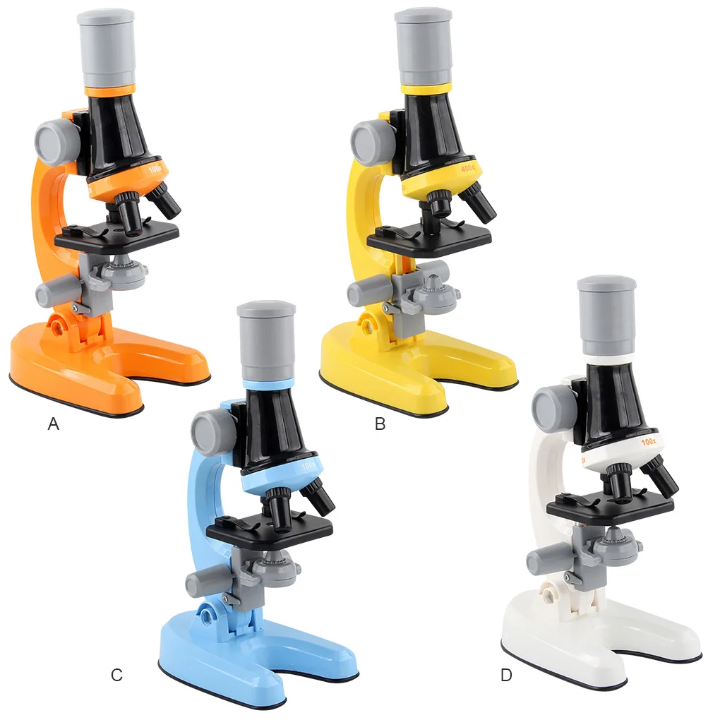 Child Microscope Toys Specimens Scientific Biology Experiment 100x 400x 1200x High Resolution Education Primary Gift