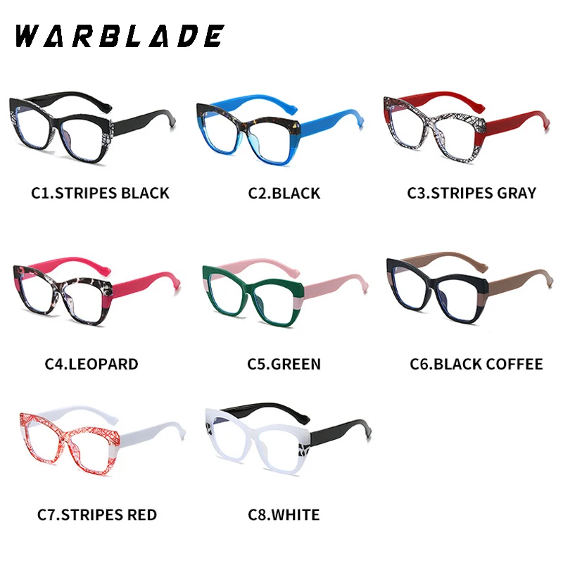 TR90 Cat Eye Anti Blaues Licht Gläser Frauen Mode Blau Licht Blockieren Brillen Trendy Design Weibliche Nicht-rezept Brillen
