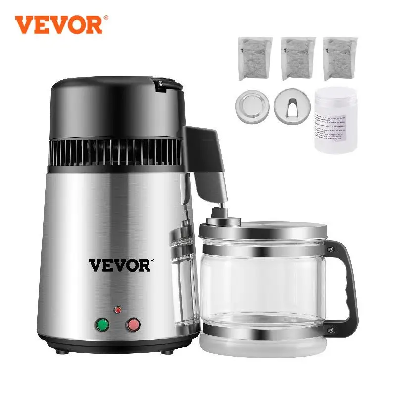 

VEVOR 4L дистиллятор воды 304 нержавеющая сталь домашняя дистиллированная вода бутылка питьевой диспенсер фильтр стоматологический дистилляция очиститель