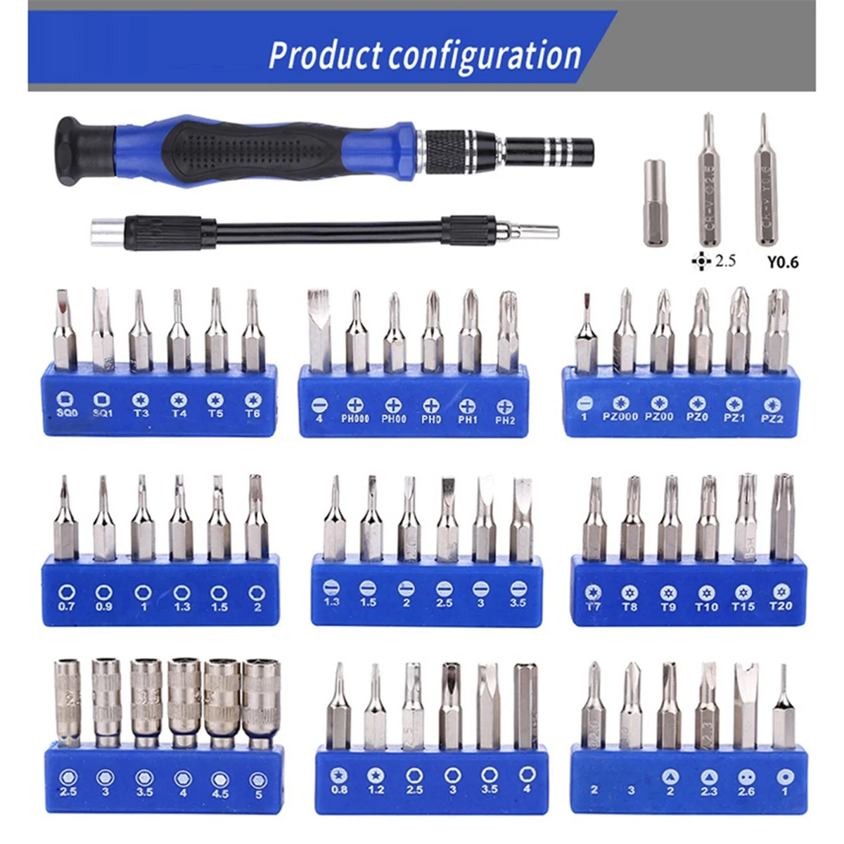 Set Obeng multifungsi, Set peralatan Batch perawatan komputer ponsel DIY bongkar pasang 58 dalam 1