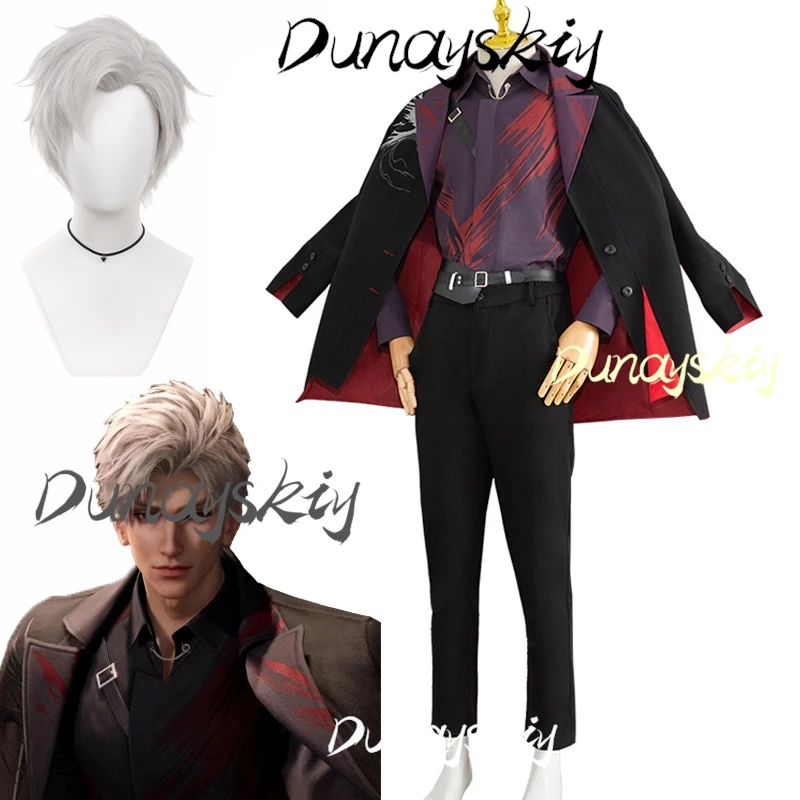 ﻿﻿Game Relentless Conqueror Love and Deepspace Sylus Cosplay Costume Wig Halloween Party Women Men Customized Uniform Suit