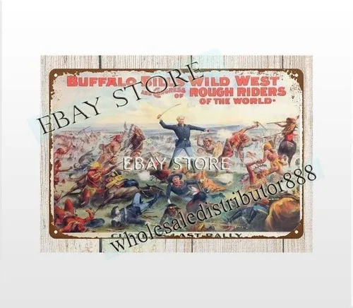 Buffalo Bills Wild West Poster metal tin sign lodge cafe metal wall art