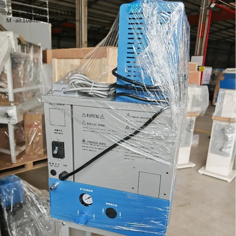 KZ-850 Double Heads Hot Melt Spraying Machine Fast Speed Shoe Upper Glue Applicator Industrial Hot Melt Adhesive Coating Equipme
