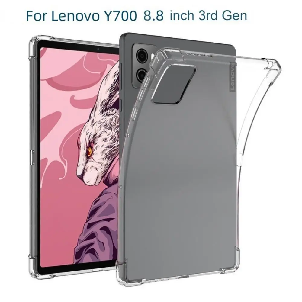 Shockproof 8.8inch Tablet Case TPU Soft Clear Back Cover Airbag Ultra Thin Protective Shell for Lenovo Legion Y700 3rd Gen 2025