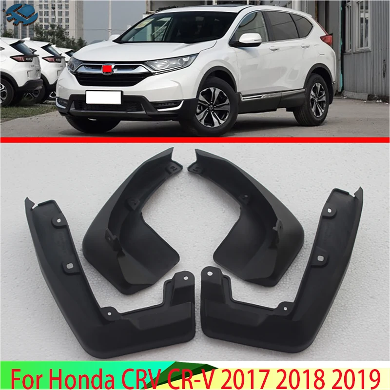 For Honda CRV CR-V 2017 2018 2019 Car Accessories 4pcs Car Mud Flaps Front Rear Fender Flares Splash Guards Mudguards