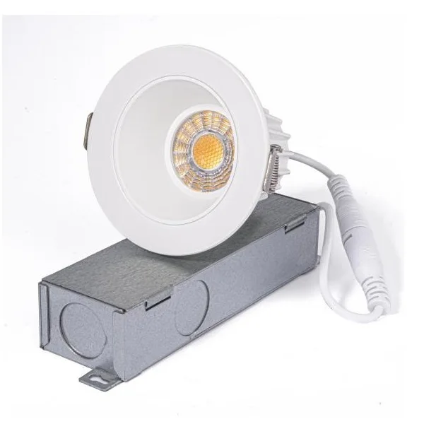 4inch COB Downlight Anti-glare with External Driver Dimmable Recessed Ceiling Fixture White Black Finish