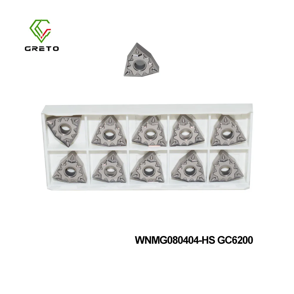 GRETO WNMG080404-HS WNMG080408-HS WNMG431 WNMG432 GC6200 Metal Ceramic Blades Turning Cutting Tool  For Cnc Tools