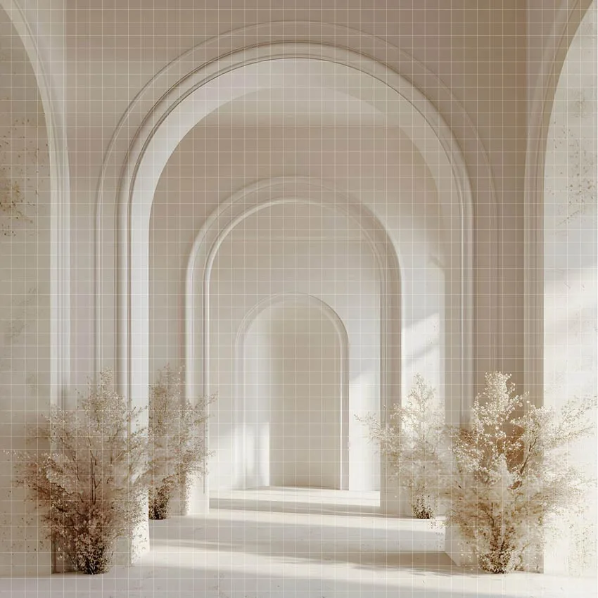 Mehofond-Fondo de Fotografía Blanco bohemio Floral arco pared adulto cumpleaños boda maternidad retrato decoración telón de fondo foto Studi