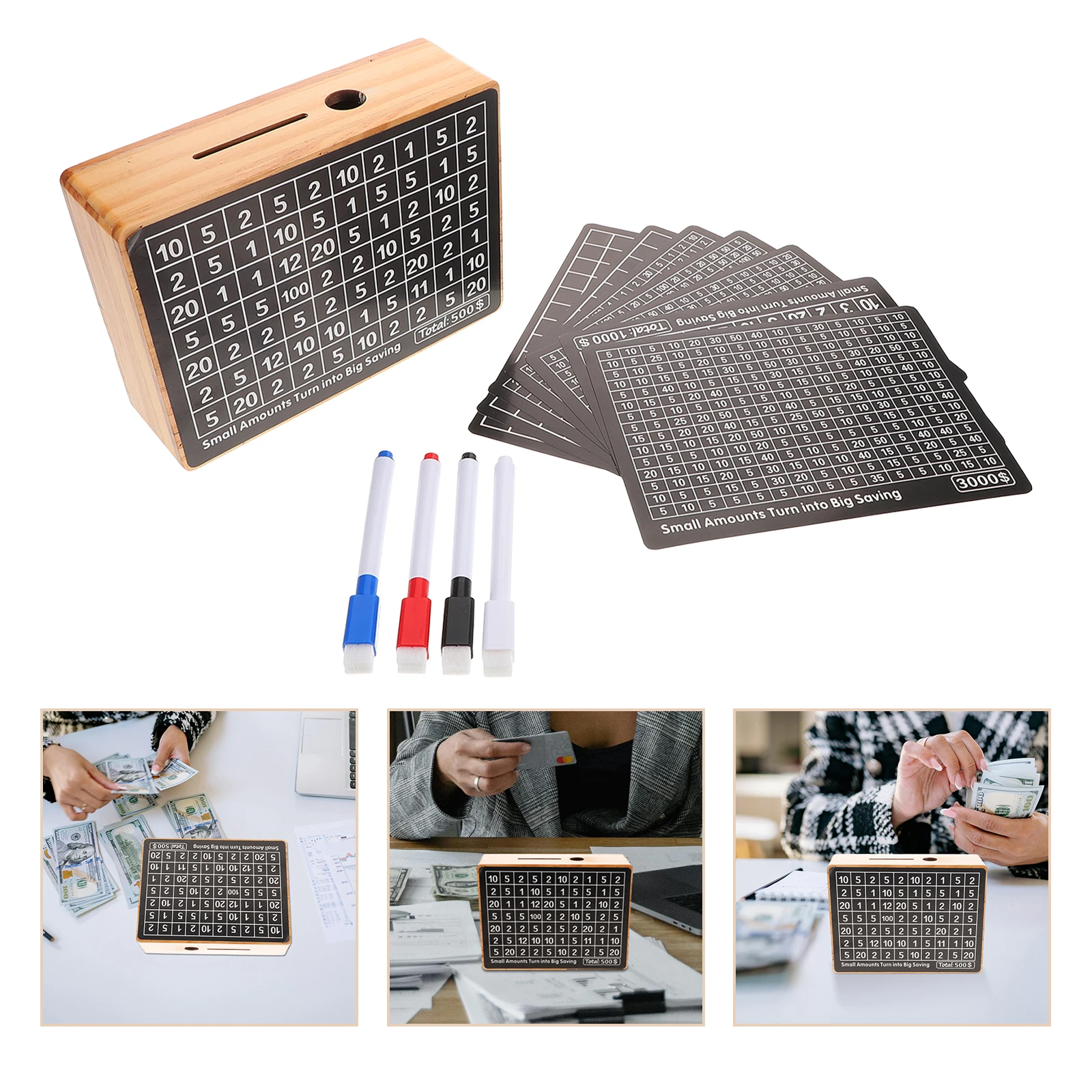 

Деревянная копилка, банка для счетчика денег, домашний горшок для экономии монет, домашний ребенок