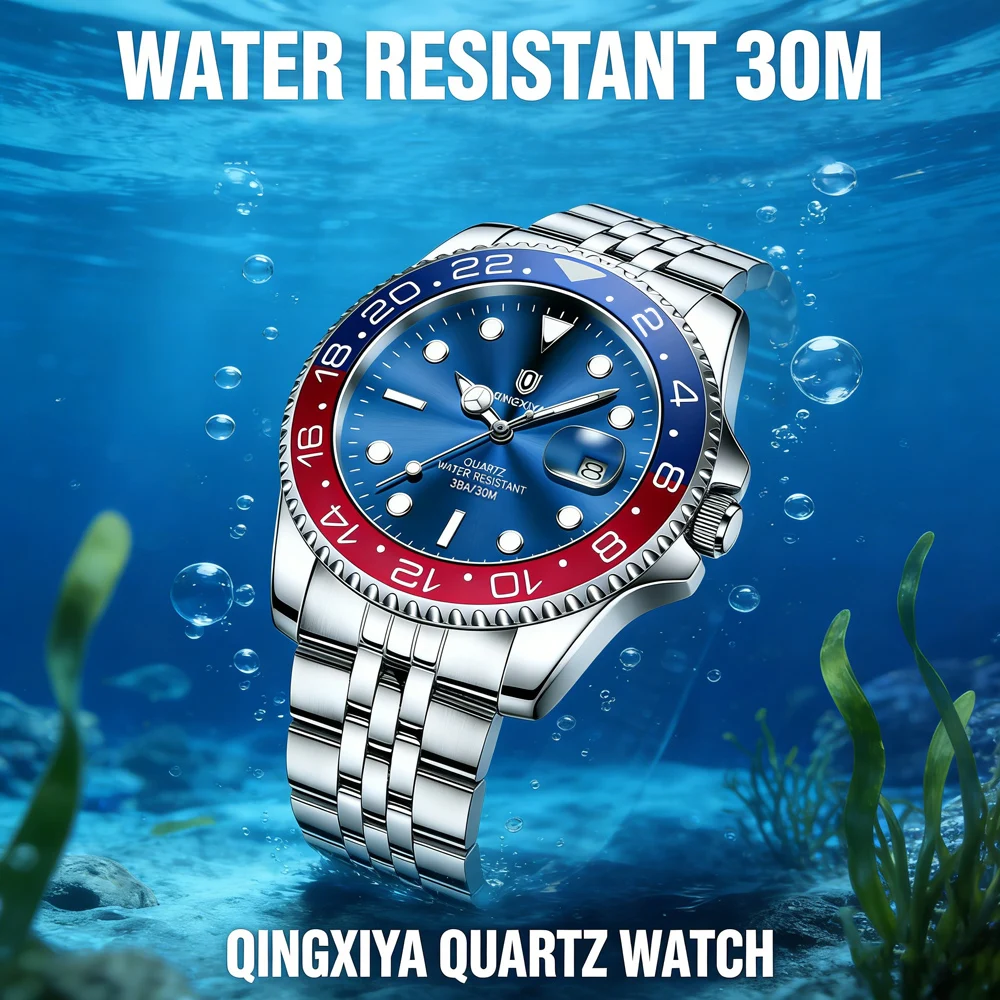 QINGXIYA 真新しいビジネスステンレススチール腕時計ク - Rolex Watch Datejust のレビューと価格