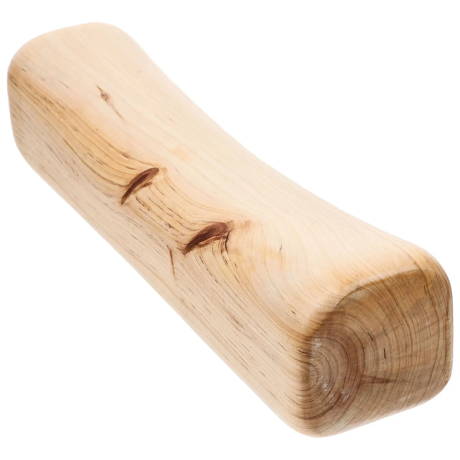 Small Smooth Wooden Neck Shoulder Pillow Sauna Pillow Cervical Support Massage Steam Room Supply Steam Room Supply