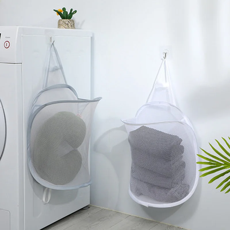 Portable Foldable Breathable Laundry Basket Wall Mounted Dirty Clothes Basket Bathroom Laundry Hamper Laundry Organizer