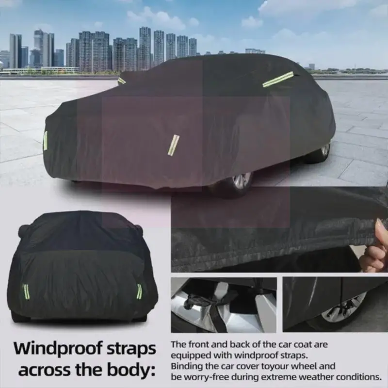 لكامل ل Volkswagen VW Tiguan L R Line 2017 ~ 2022 مقاوم للماء والغبار حماية خارجية ظلة أغطية السيارات