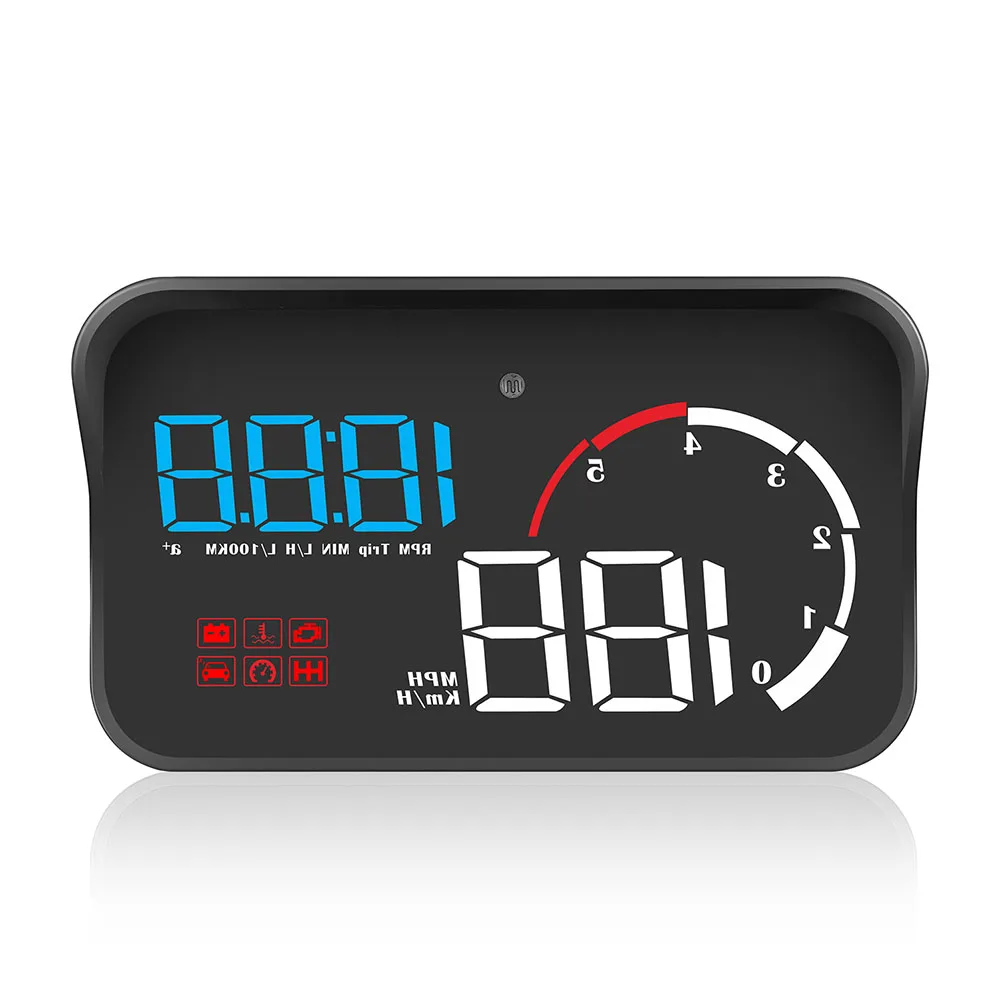 M10 Car Auto Hud Display OBD2 Car Head Up Display Digital Onboard  Km/H MPH Head Up Dislay Speedometer Windshield Projection