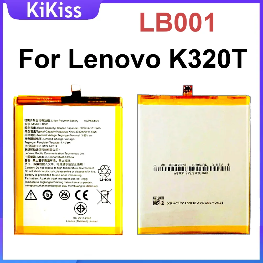 

3000 мАч LB001 аккумулятор мобильного телефона для Lenovo K320T, долговечный аккумулятор