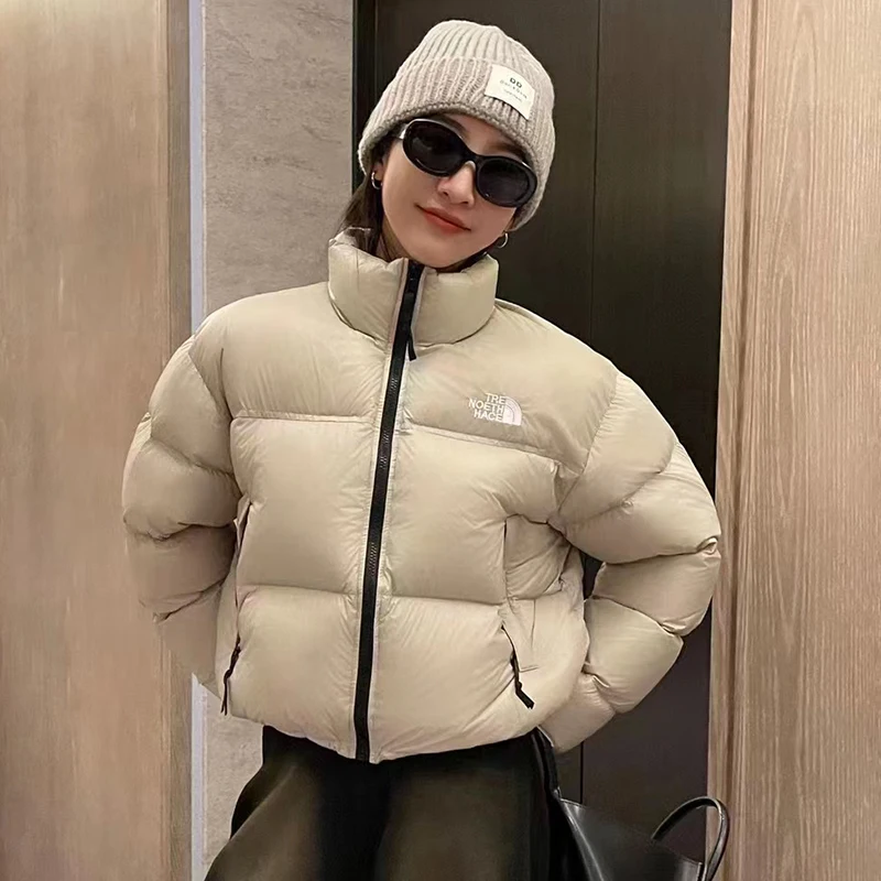 TXii Vertical Collar Short Down Jacket Women's Winter 2024 New Style Fashionable Thickened Bread Suit 90 White Duck Down Jacket