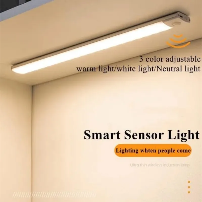 Night Light 10/20/30/40 cm LED Ultra Thin Lights Motion Sensor night light Motion Sensor Wireless  For Kitchen bedroom Wardrobe