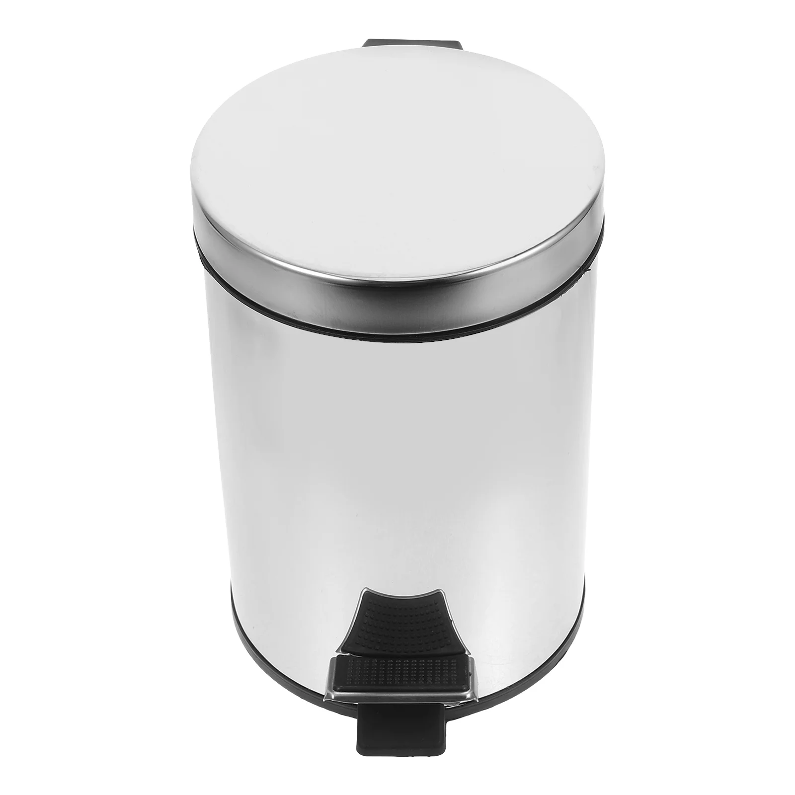 

3L Stainless Steel Round Descending Trash Can Kitchen Bathroom Garbage Bin Waste Container Silent Close Scratch Resistant
