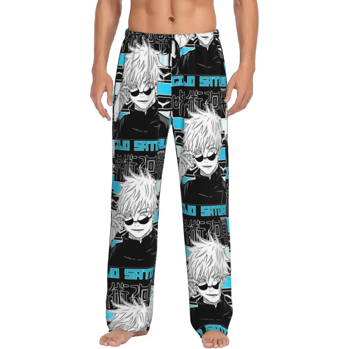

Мужские пижамные штаны с индивидуальным принтом J-Jujutsu K-Kaisen, мультяшные, в стиле манга, классические, для сна, с карманами