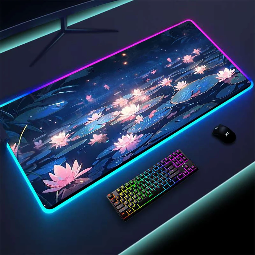 

Пользовательский Rgb коврик для мыши, светодиодный коврик для клавиатуры, большой Настольный коврик, украшение игровой комнаты, компьютерные аксессуары, игровой коврик, коврик для мыши для ПК, неоновый