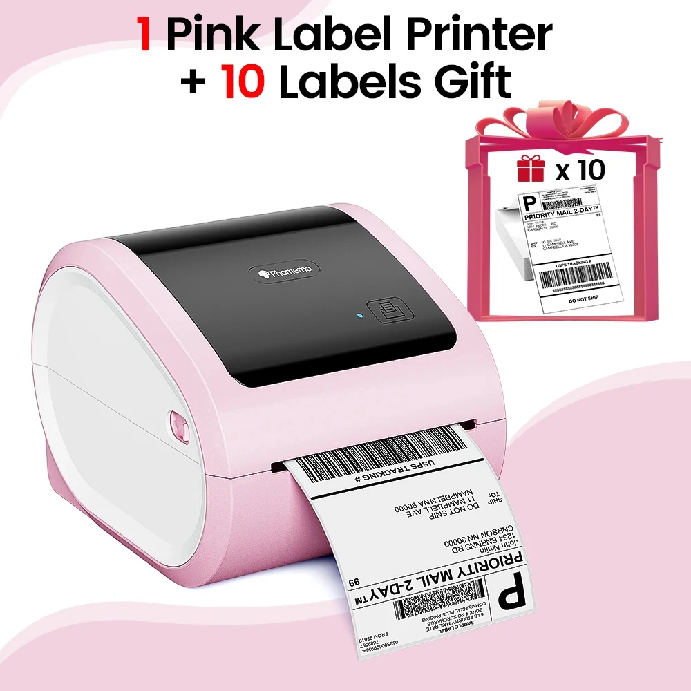 To 100x150mm Wireless Shipping Label Printer Wireless Thermal Label Printer for Small Shipping Business Packages 4x6