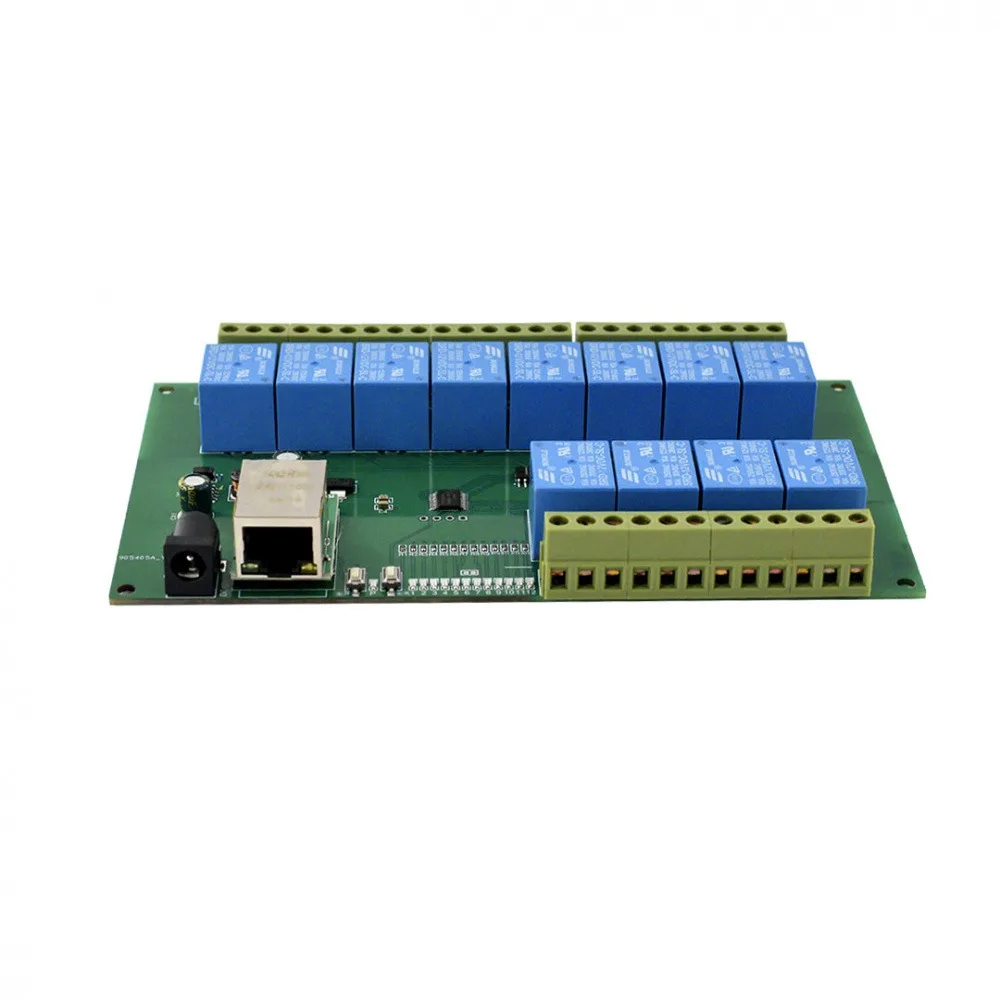 Relais Ethernet RJ45 à 12 canaux, développement secondaire, Module de relais de télécommande, prise en charge des protocoles de Communication TCP/UDP/MQTT
