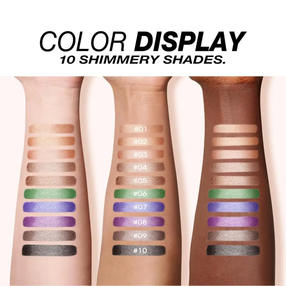 LANGMANN 10-kleuren parelmoer oogschaduwpotlood met twee uiteinden – multifunctionele blendbare make-upstick voor ogen en gezicht