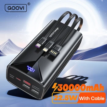 QOOVI 30000mAh Power Bank 22.5W Fast Charging…