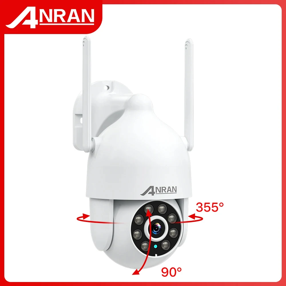 ANRAN 5G 2K Surveillance Camera 3MP 5MP 2.4G Wifi Outdoor Security WiFi Camera PTZ Auto Tracking IP66 Night Vision Support NVR