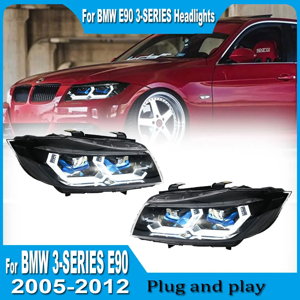 LED Headlights for 2005-2012 BMW E90  3 Series 320i 318i 330i Headlights Assembly Front Lights Sequential Turn Signal  DRL