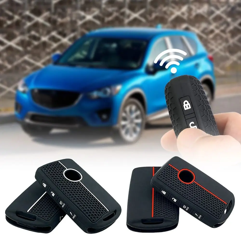 

3 Button/4 Button Key Fob Cover Silicone Shockproof Car Key Case for Mazda CX-5 CX-30 CX-50 CX70 CX90 3 6 CX-9 MX-5 Miata AXELA