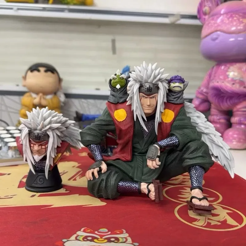 

16cm Jiraiya Two Heads Figurine Desk Decoration Doll Figure Naruto Action Figures Collection Statue Model Toys Birthday Gifts