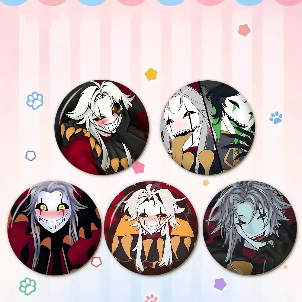 The Freak Circus Pierrot Soft Button Pin Bright Printed Icon Gift For Friends Badge Collar Brooch Lapel Pin Metal