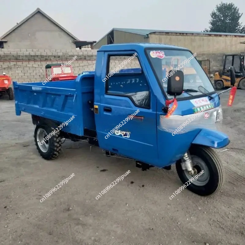 28HP Diesel Dumper Tricycle Heavy Duty Tipper Cargo Trike For Construction Sand Concrete Ash Transport Engineering Vehicle