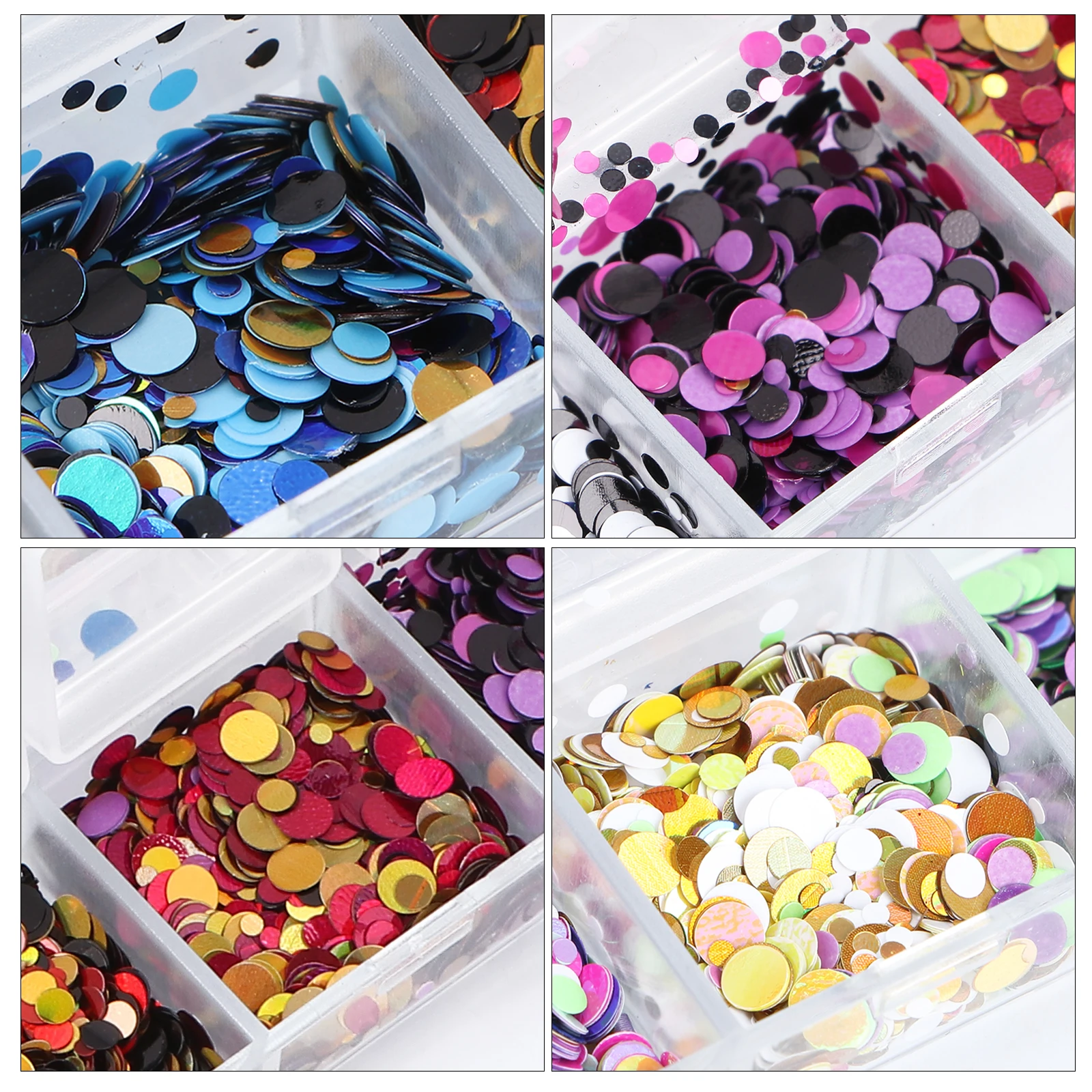 

Sequins Glitter Accessory Round Decoration for DIY Manicure Nail Decoration Glitter Paillette Nail Sequins Craft
