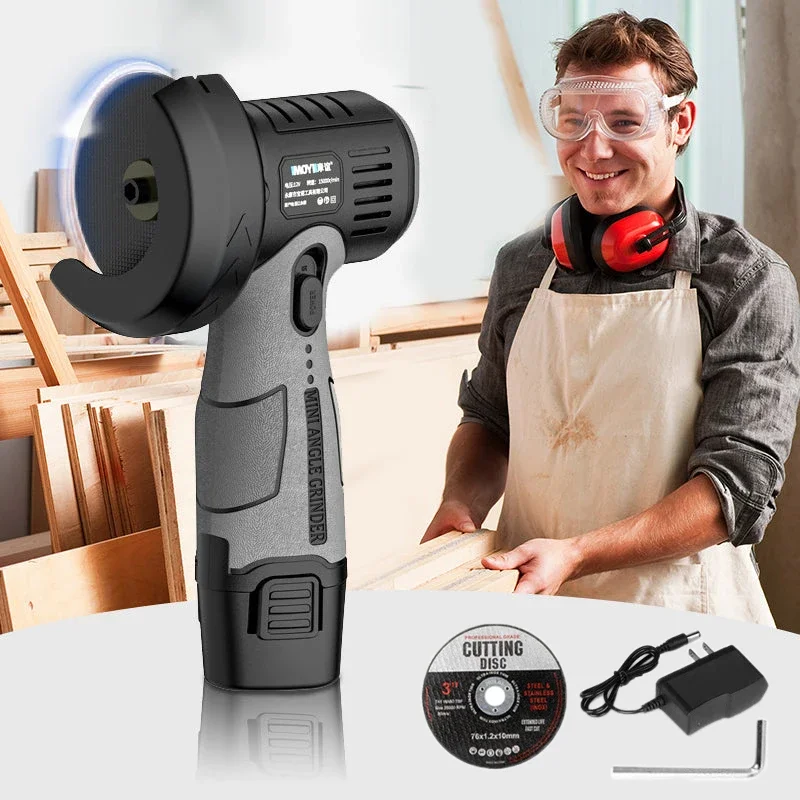 Polishing grinder brush motor 12V micro angle grinder with cutting disc 15000RPM cordless electric angle grinder 400W