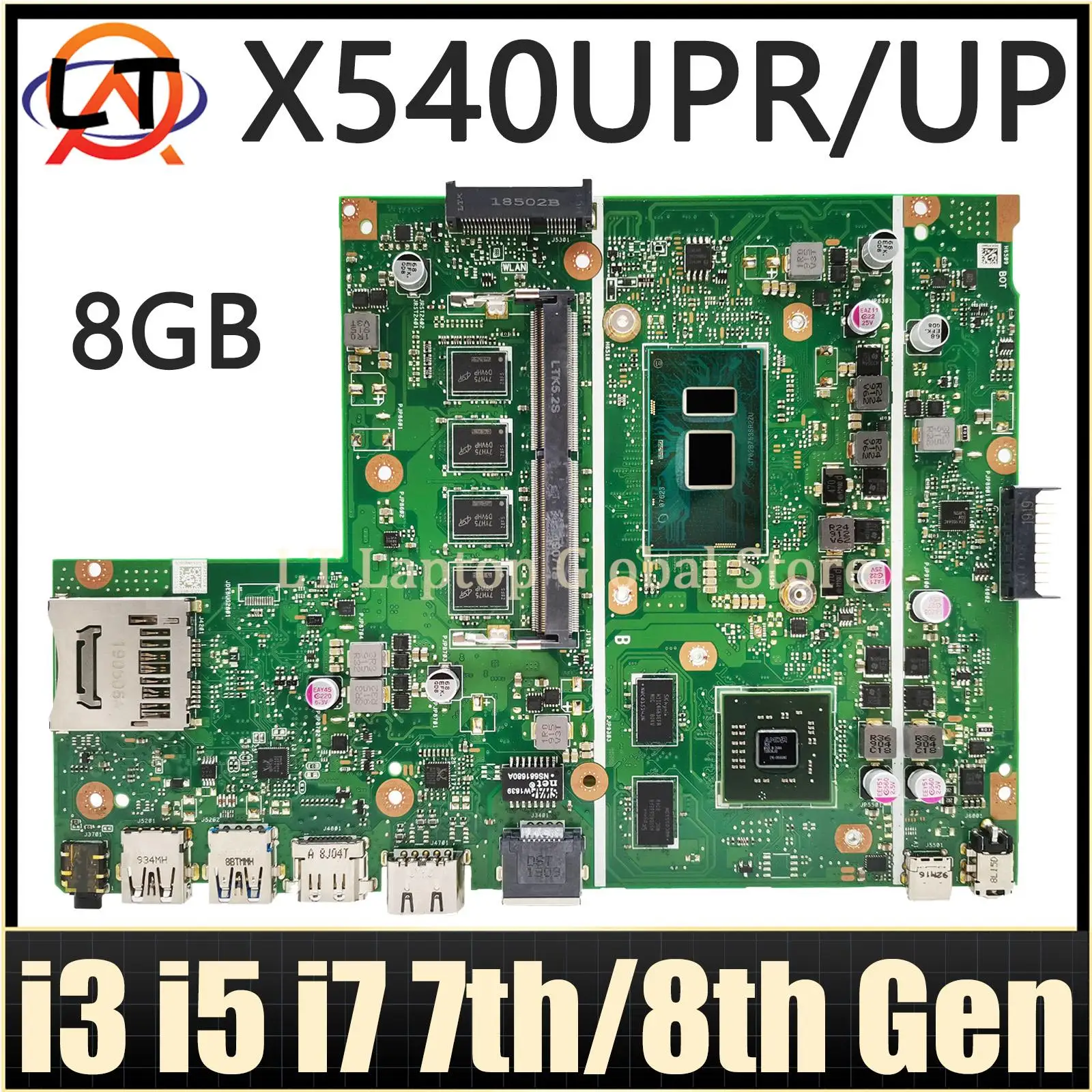 Mainboard C520UP F540U X540UP X540UPR FL5700U A540U R540U VM520UP Laptop Motherboard 4405U I3 I5 I7 RAM-8GB CPU R5-M420