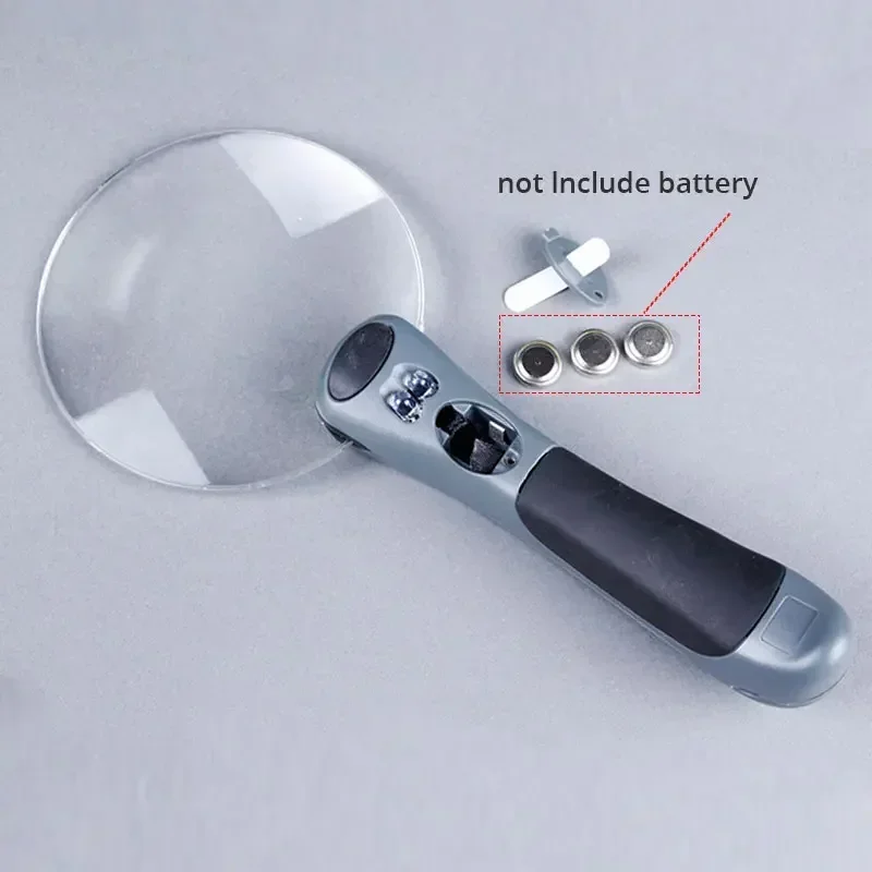 Magnifying Glasses with Led Lights 2.5X Magnifier 90mm Frameless Lamp Illuminated Loupe Helping Hand Soldering Solder Clamp