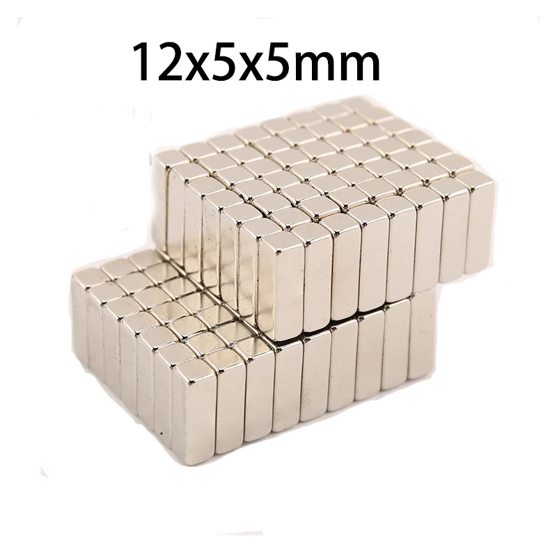 10pcs 12x5x5mm & 15x5x3mm Bar Magnets for Magnetic Sensors, DIY Crafts, Whiteboard & Industrial Applications