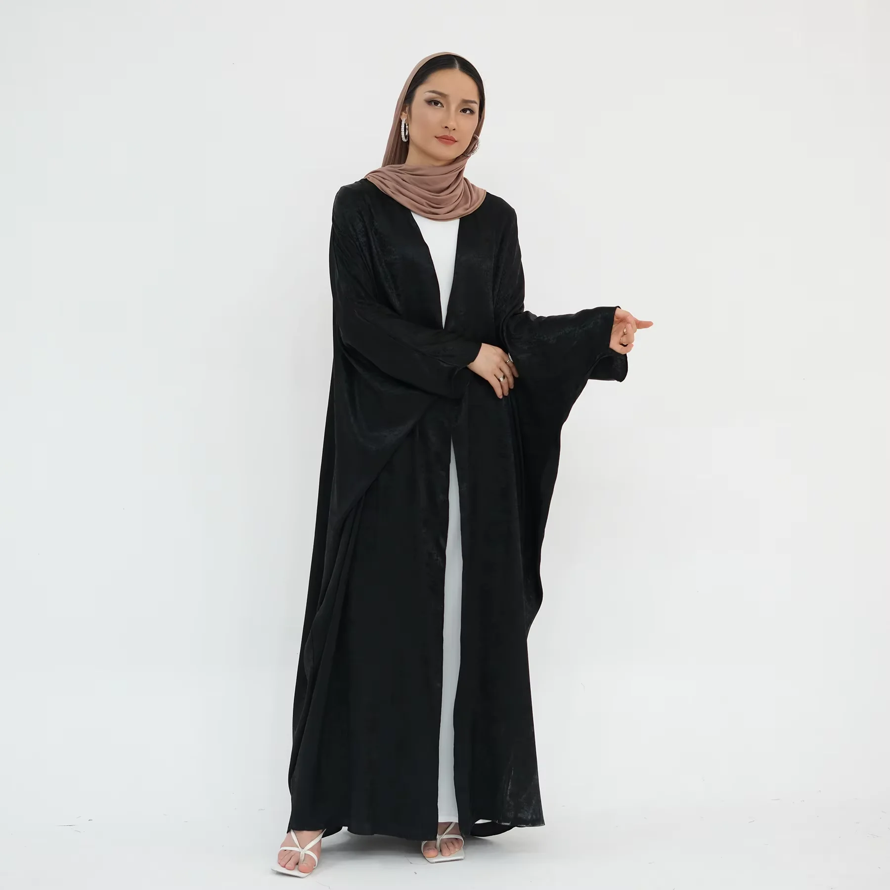 Femme Musulman Jalabiya Ramadan Abayas pour femmes Robe musulmane Kimono Cardigan dubaï turquie caftan Kebaya Robe Marocain Caftan