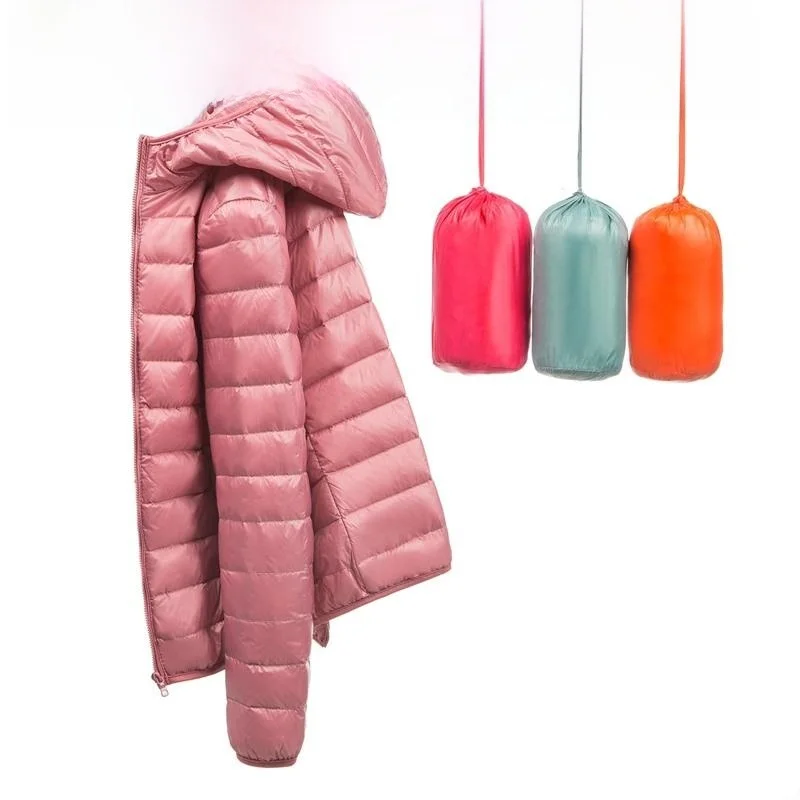 

Lightweight ort Hooded Puffer Jaet Women's Sle Korean Version Slim Fit Autumn Winter Large Size Women's Outerwear