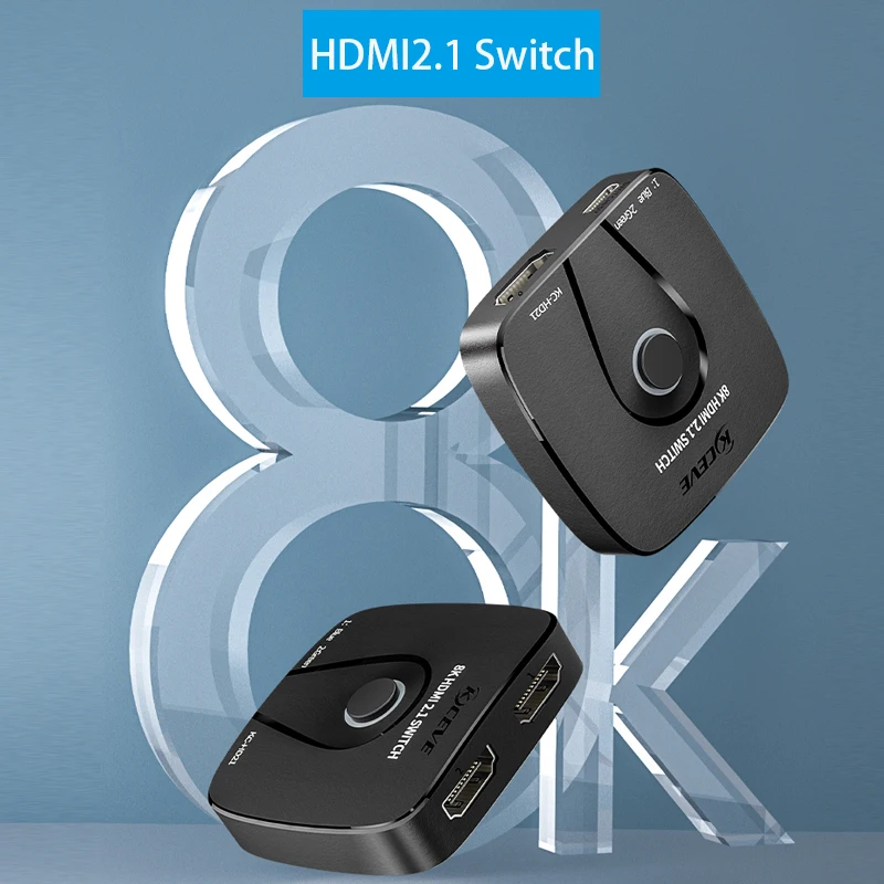 2 in 1 out HDMI-compatible HDR Switch Multi host sharing HDMI-compatible Game live screen Splitter 8K HDMI-compatible switcher