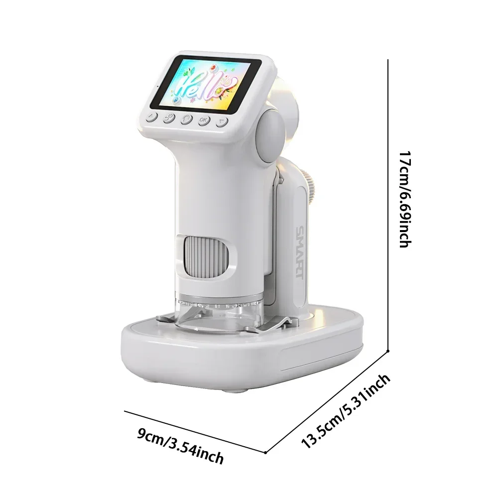 Microscopi da laboratorio portatili 1600X Fotocamera digitale 2 IN 1 Microscopio HD portatile da tavolo Giocattoli educativi per scienze biologiche per bambini