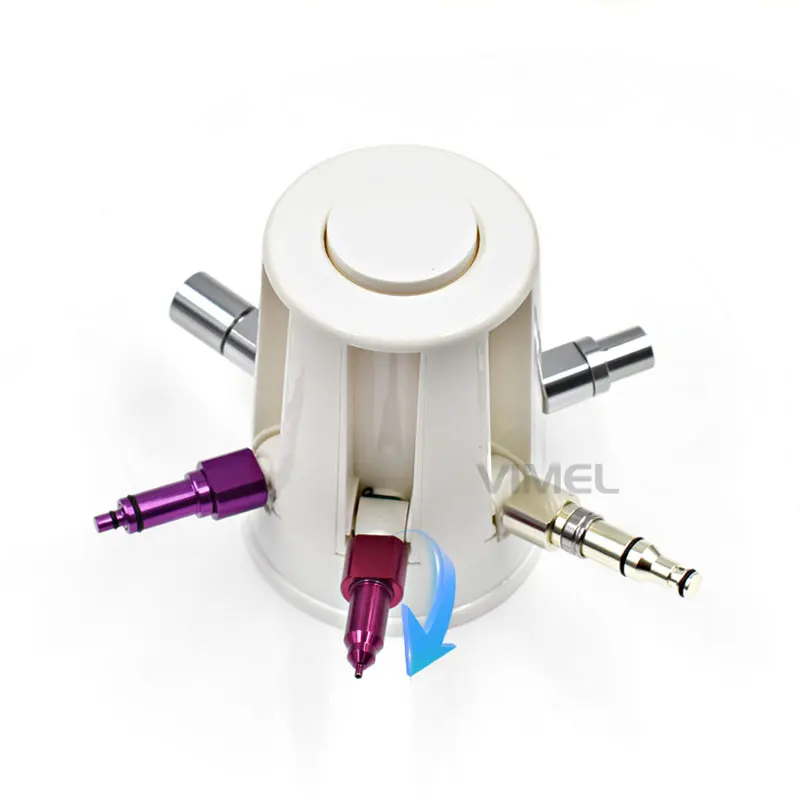 6-in-1 Dental Handpiece Lubrication Cleaning Machine Easy Operation Spray Cover with 5 Styles for Dental Tools