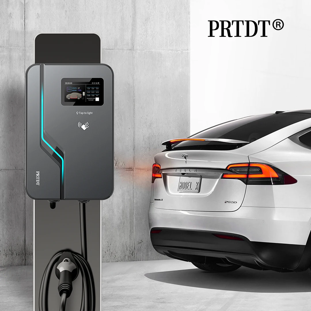 PRTDT ev charger 48A 1 phase 7.6kw 9.6kw 11.5kw ev charging station Type 1 sae j1772 electric car charging station