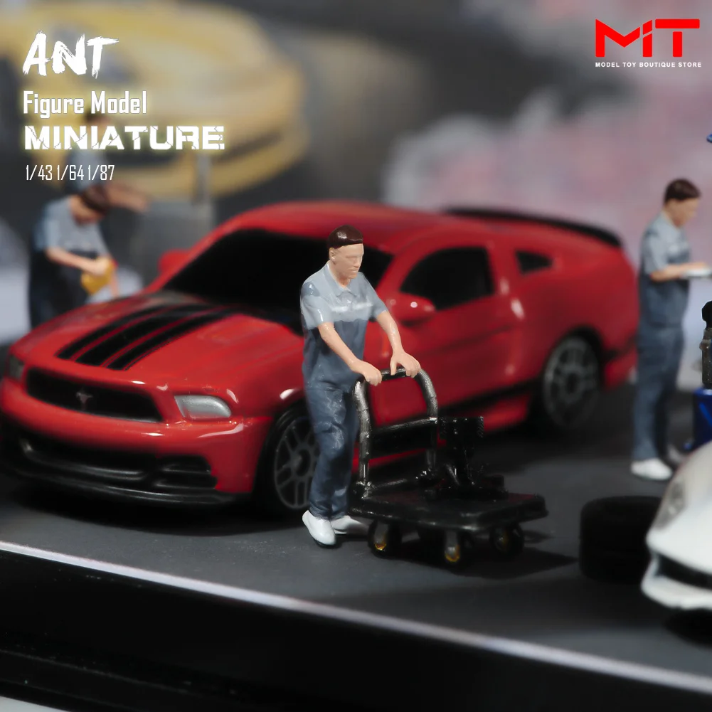 1/87 1/64 1/43 1/24 Car Repair Crew Automobile inspection Figures Miniatures Figurine Model Creative Photography Scene Props