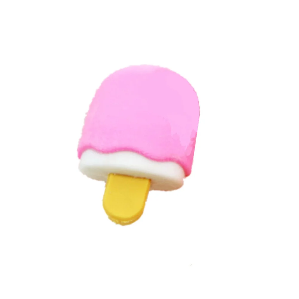 50pcs Adorable Ice Cream Cone & Treat Popsicle Erasers Stationery for Kids Students (Random Colors)