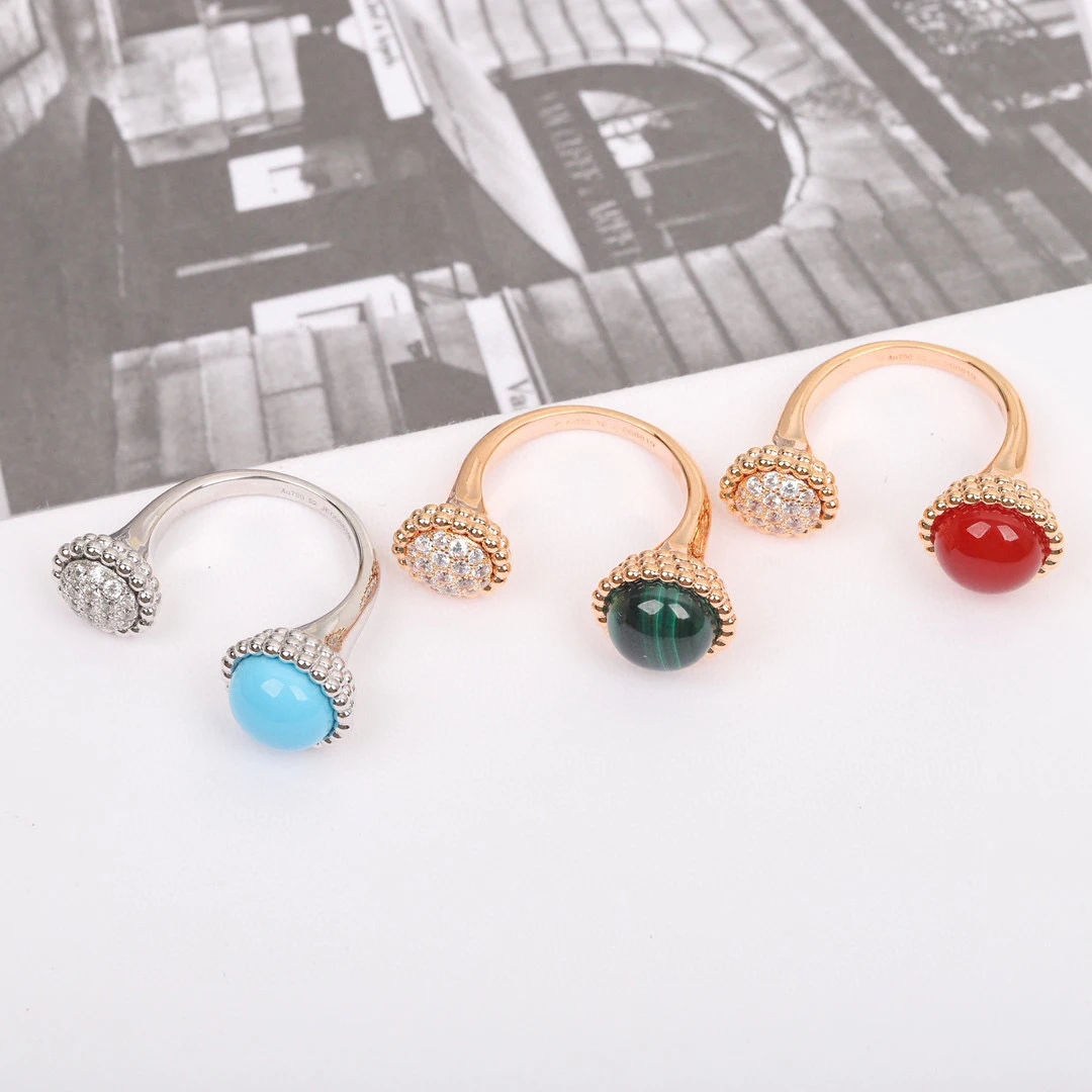 

2026 Luxury Brand Pure 925 Sterling Silver Jewelry Rose Pearls Diamond Round Beads Wedding Rings Top Quality Fine Design Party